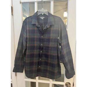EDDIE BAUER Men's Plaid Tartan Flannel Cotton Button Outdoor Shirt Size XXL.  M4